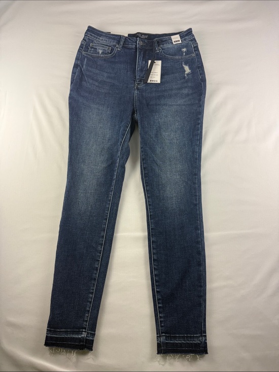 Judy Blue Denim - Judy Blue High Rise Skinny Jeans Raw Hem Ankle Women's Size 31